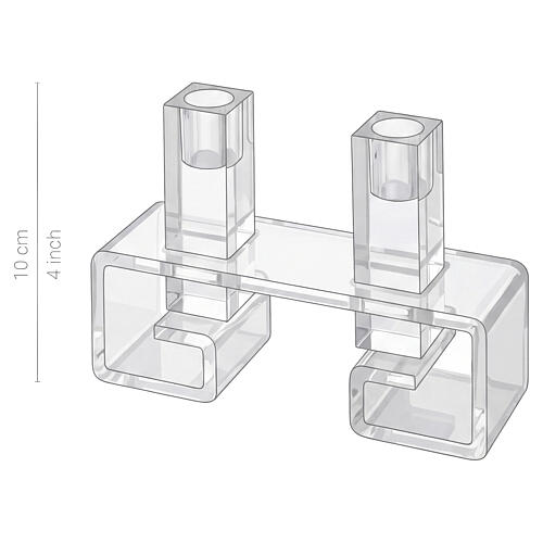Set candeliere trasparente 10 cm plexiglass Pical Arte 3