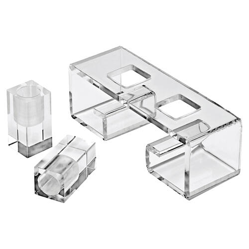 Set candeliere trasparente 10 cm plexiglass Pical Arte 4