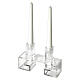Set candeliere trasparente 10 cm plexiglass Pical Arte s1