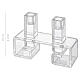 Set candeliere trasparente 10 cm plexiglass Pical Arte s3