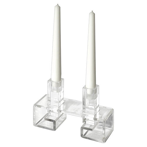 Candle Holder Set Transparent Plexiglass 10 cm - Pical Arte 1