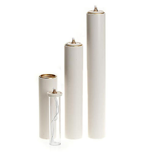 Liquid candle with refillable container, 6 cm diam. 1