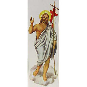 Decalcomania para círio pascal Cristo Ressuscitado 24 cm