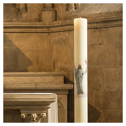 Religious Sticker for Paschal Candle with Resurrected Christ 20 cm. 2