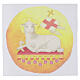 Decalcomania for Paschal candle with resurrected lamb. s1