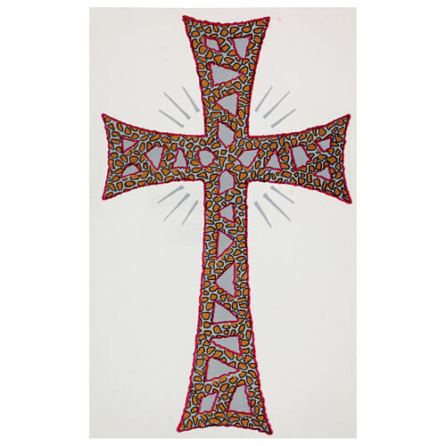 Abziehbild für Osterkerze: glorreiches Kreuz 2