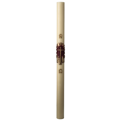 Paschal Candle, Risen Jesus with gold and red backgound 3