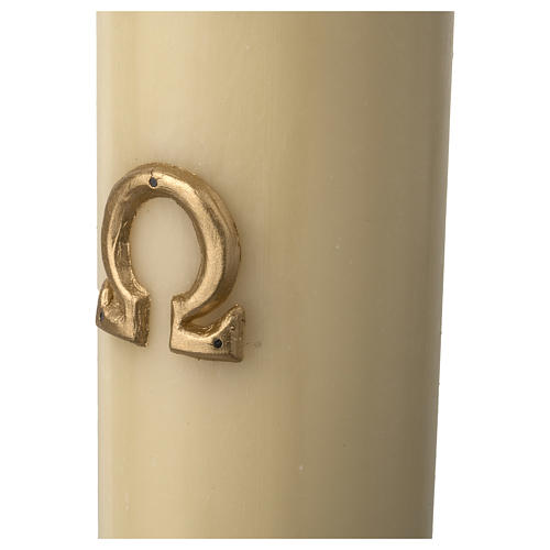 Paschal Candle, Risen Jesus with gold and red backgound 5