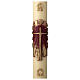 Paschal Candle, Risen Jesus with gold and red backgound s1