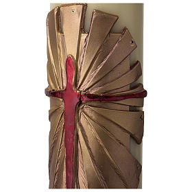 Paschal Candle, Risen Jesus with golden background s4