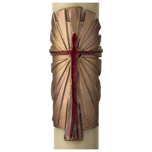 Paschal Candle, Risen Jesus with golden background 2