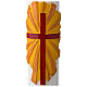 White Paschal Candle, cross with Alpha and Omega s2