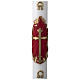 White Paschal Candle, antique cross s1
