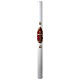 White Paschal Candle, antique cross s3