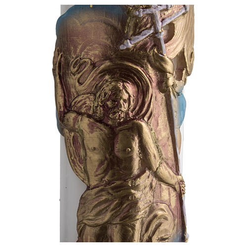 Osterkerze Weißwachs Auferstandener Christus 8x120 cm 4