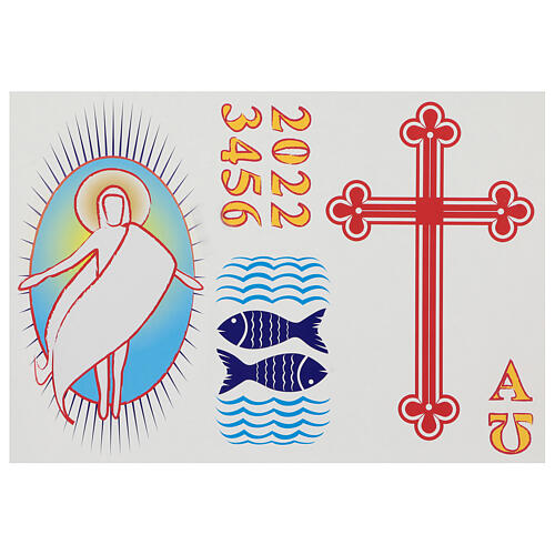 Stickers for Paschal candle, set D. 1