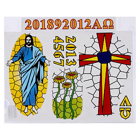 Kerzen: Aufkleber-Set Osterkerze E