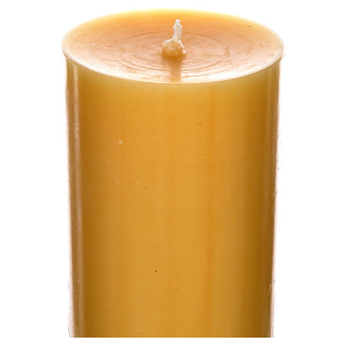 Paschal candle in beeswax with Risen Christ 8x120cm 4