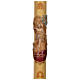 Paschal candle in beeswax with Risen Christ 8x120cm s1