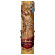 Paschal candle in beeswax with Risen Christ 8x120cm s2