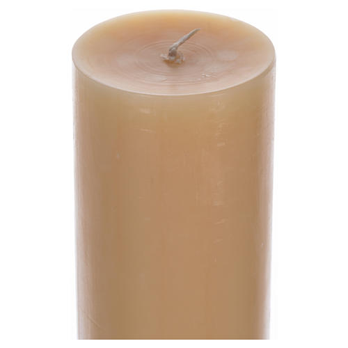 Paschal Candle in Beeswax, Lamb and Cross 8x120 cm 4