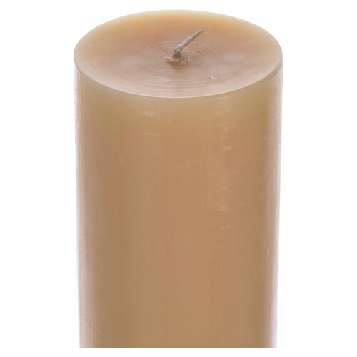 Paschal Candle in Beeswax, Lamb and Cross 8x120 cm 7