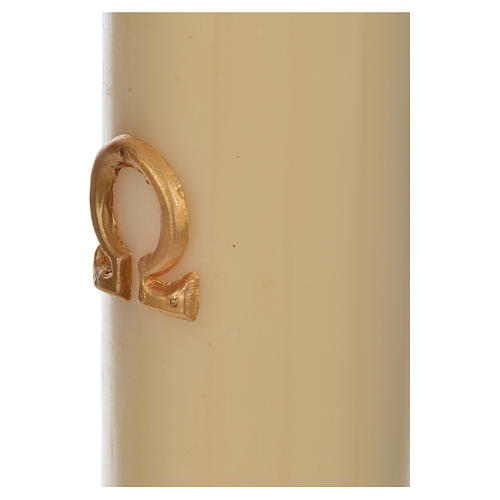 Paschal Candle, beeswax with cross on gold 4
