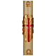 Paschal Candle, beeswax with cross on gold s1