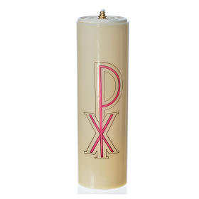 Candele, ceri, ceretti: Candela da altare avana pvc con cartuccia e stampa XP