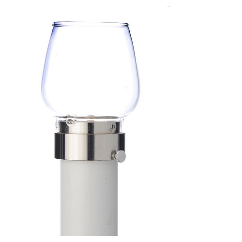 Wind-proof lamp, 30cm tall with silver base, 4cm diameter 3