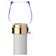 Wind-proof lamp, 30cm tall with golden base, 5cm diameter s3