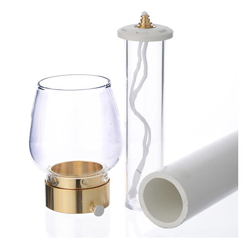 Wind-proof lamp, 100cm tall with golden base, 5cm diameter 3