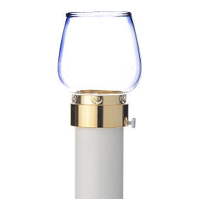 Wind-proof lamp, 100cm tall with golden base, 4cm diameter