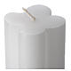 Antique torch candle 800x50x50mm in white wax, pack of 6 s2