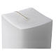 White square candle 800x50x50mm in white wax, pack of 2 s2