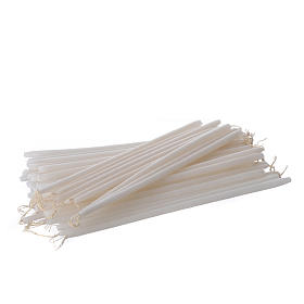 Thin white candles, 100 pieces