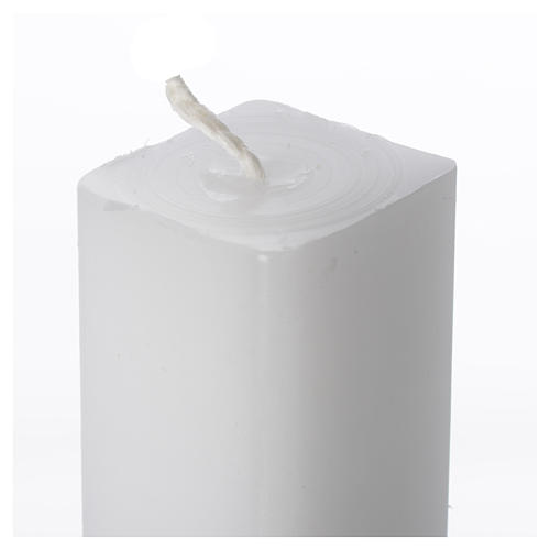 White square candle 400x30x30mm, pack of 24 2