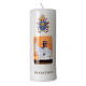 Candelotto Papa Francesco 13x6 cm bianco s1