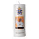Pope Francis white candle 13x6cm s1