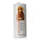 Świeczka święty Franciszek z Asyżu 13 X 6cm, biała s1