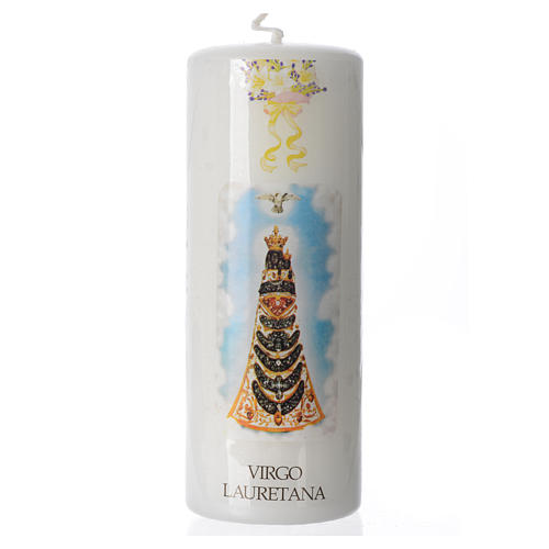 Świeczka Madonna z Loreto 13 X 6 cm, biała 1