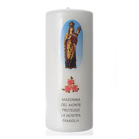 Bougies, cierges, chandelles: Bougie Notre-Dame du Mont 15x6cm blanc