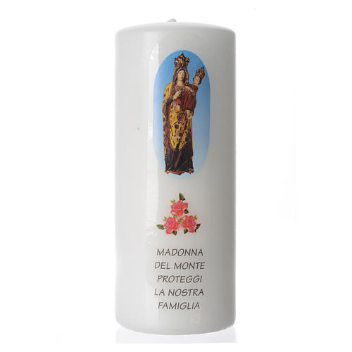 Our Lady of the Mountain white candle, 15x6cm 1
