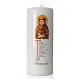 Saint Francis of Assisi white candle 15x6cm s1