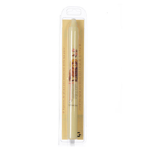 Saint Francis of Assisi thin candle with case 2