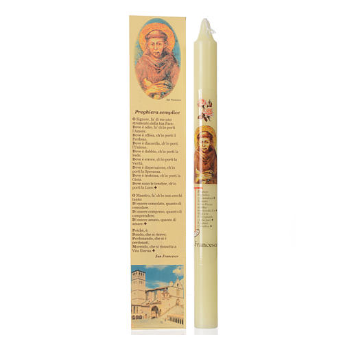Saint Francis of Assisi thin candle with case 1