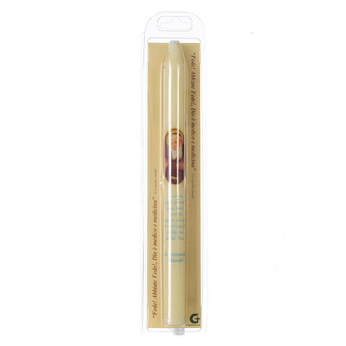 Saint Leopold Mandić thin candle with case 2