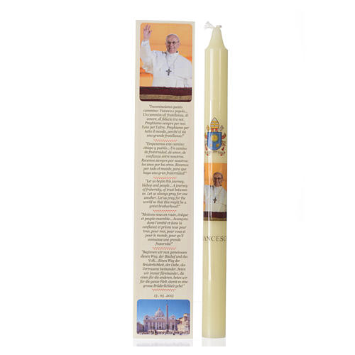 Pope Francis thin candle with case 1