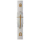 Paschal candle with gold silver Resurrected Christ 8x120cm s1