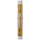 Paschal candle in white wax with golden cross 8x120cm s1